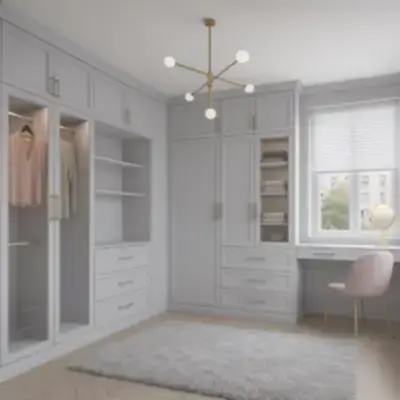 Встроенная гардеробная угловая