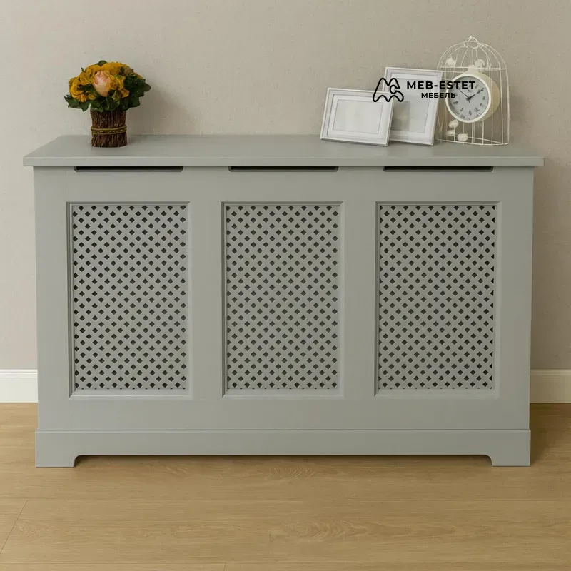 экран батареи решетка серый