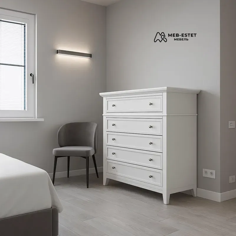 Белый классический комод Белый классический комод