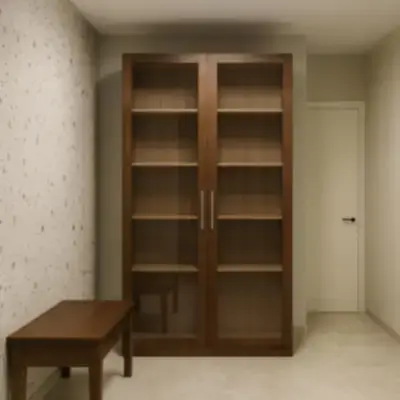 Шкаф витрина с остеклением