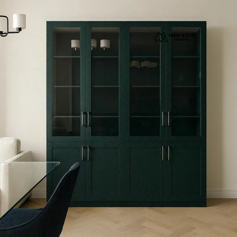 Тёмная витрина с стеклом