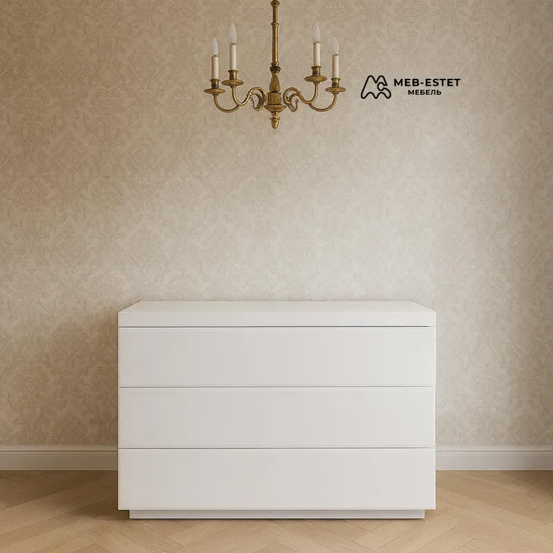 Белый минималистичный комод