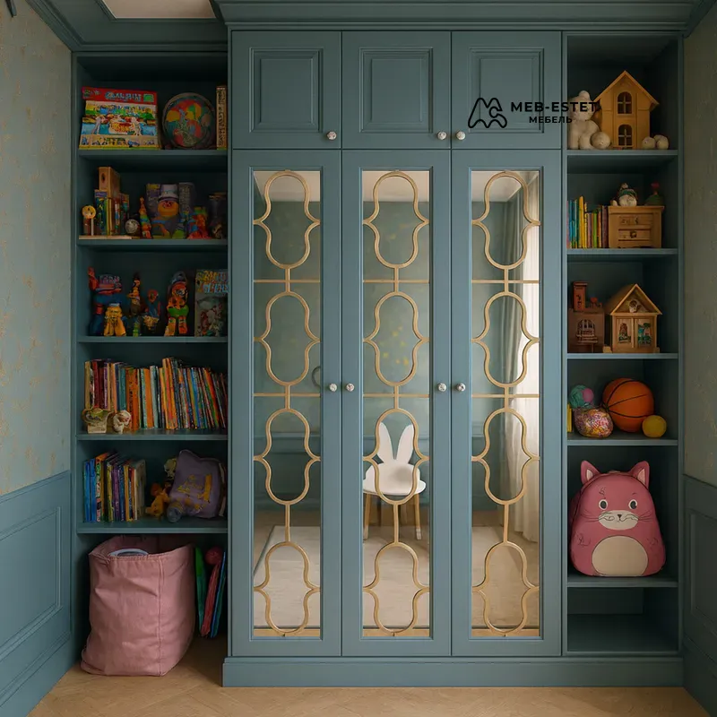 Шкаф встроенный с зеркалами