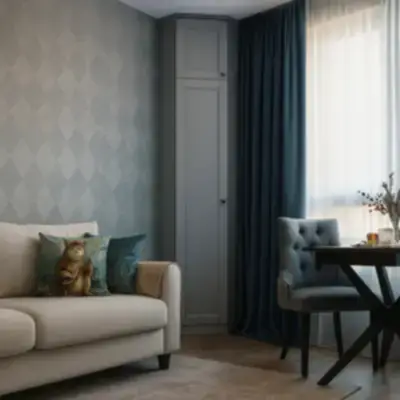 Угловой пенал в гостиную