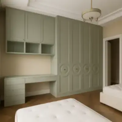 Встроенный шкаф с рабочей зоной