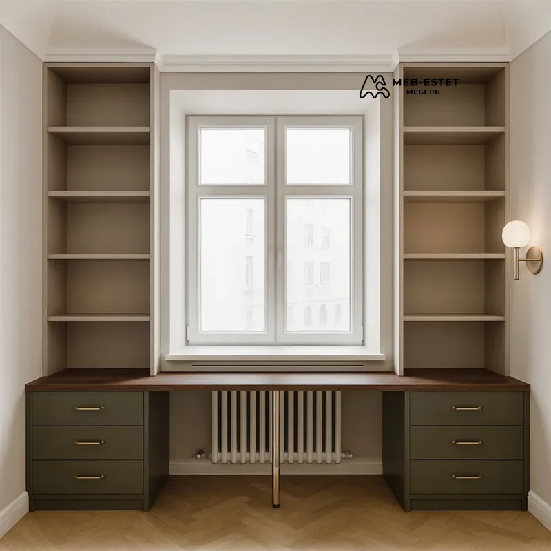 Встроенная рабочая зона у окна