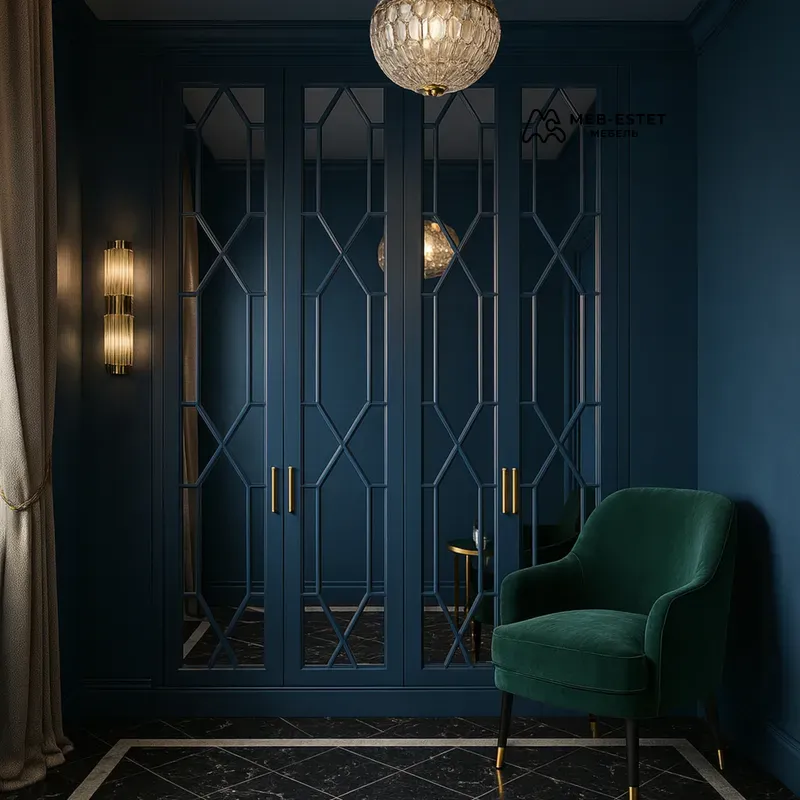 Встроенный гардероб с зеркалами