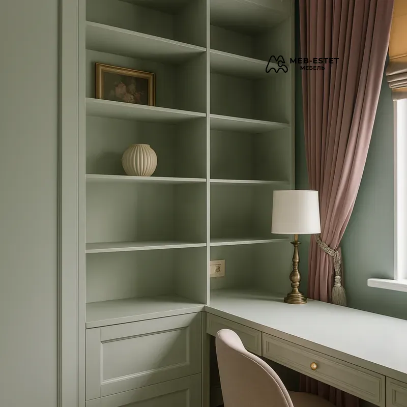 Встроенный кабинет у окна