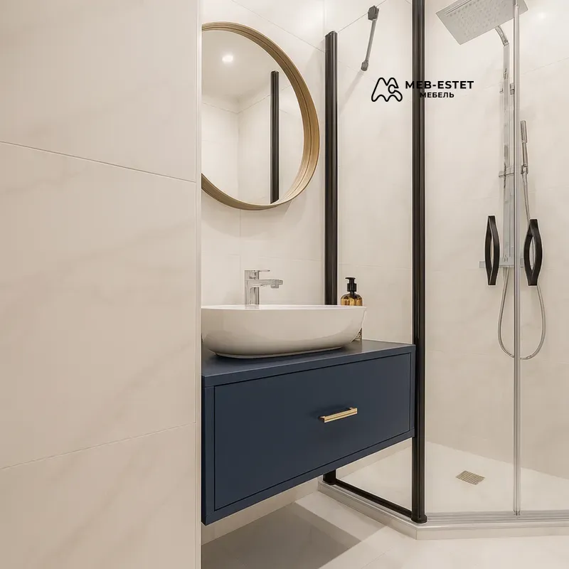 Подвесная тумба в ванную с раковиной