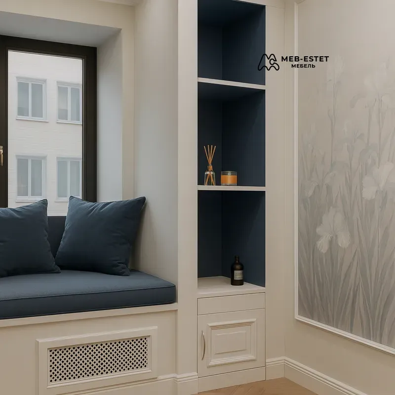 Банкетка у окна с нишей