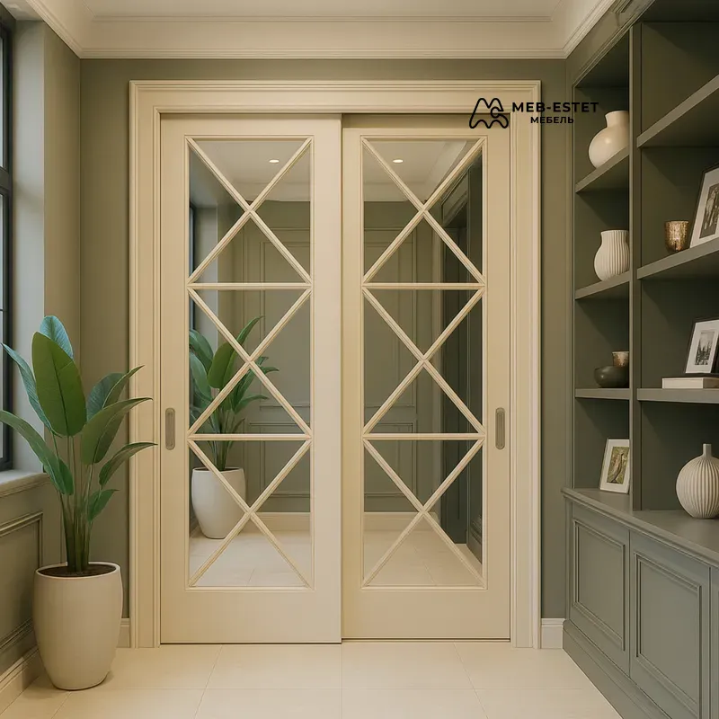 Раздвижные двери с ромбами