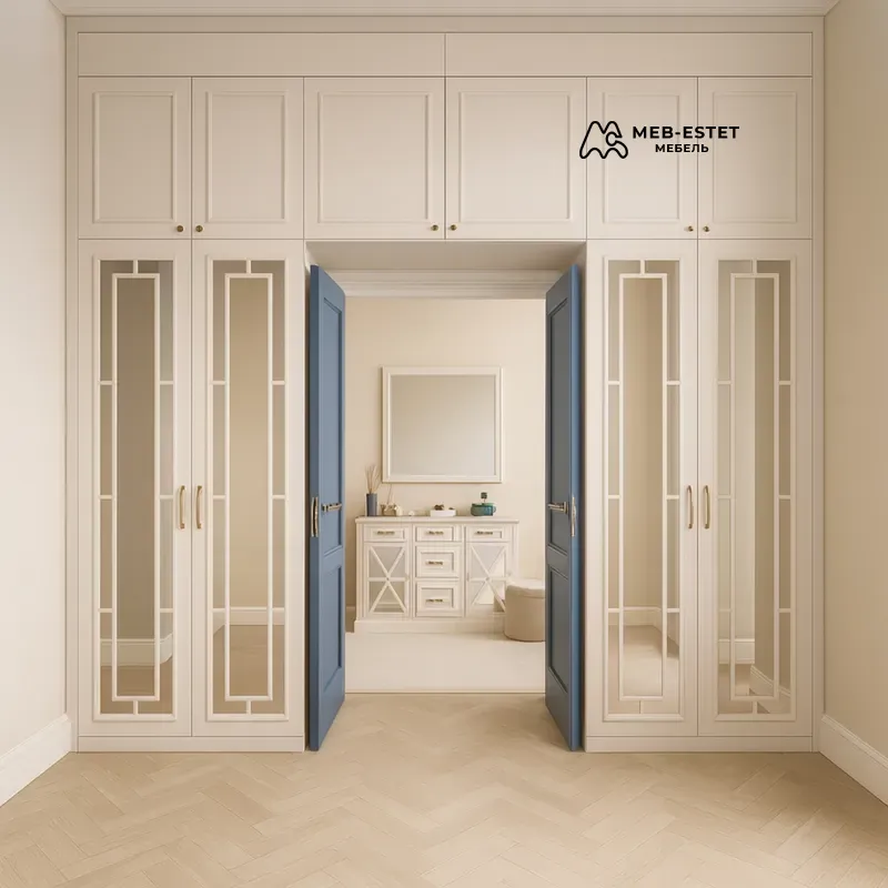 Встроенный шкаф вокруг двери