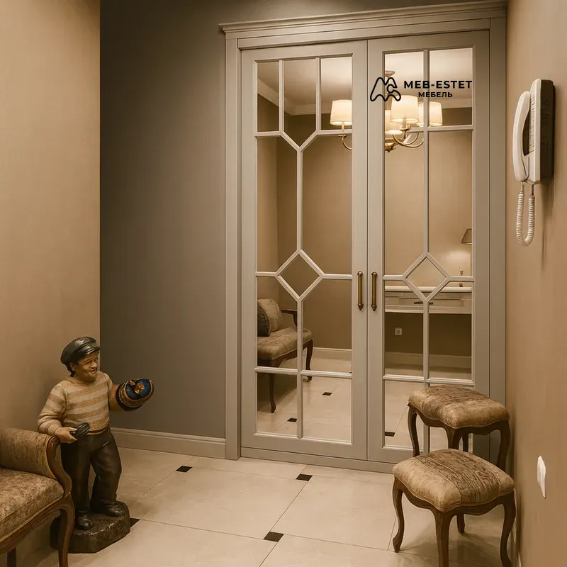 Встроенный шкаф с зеркалом