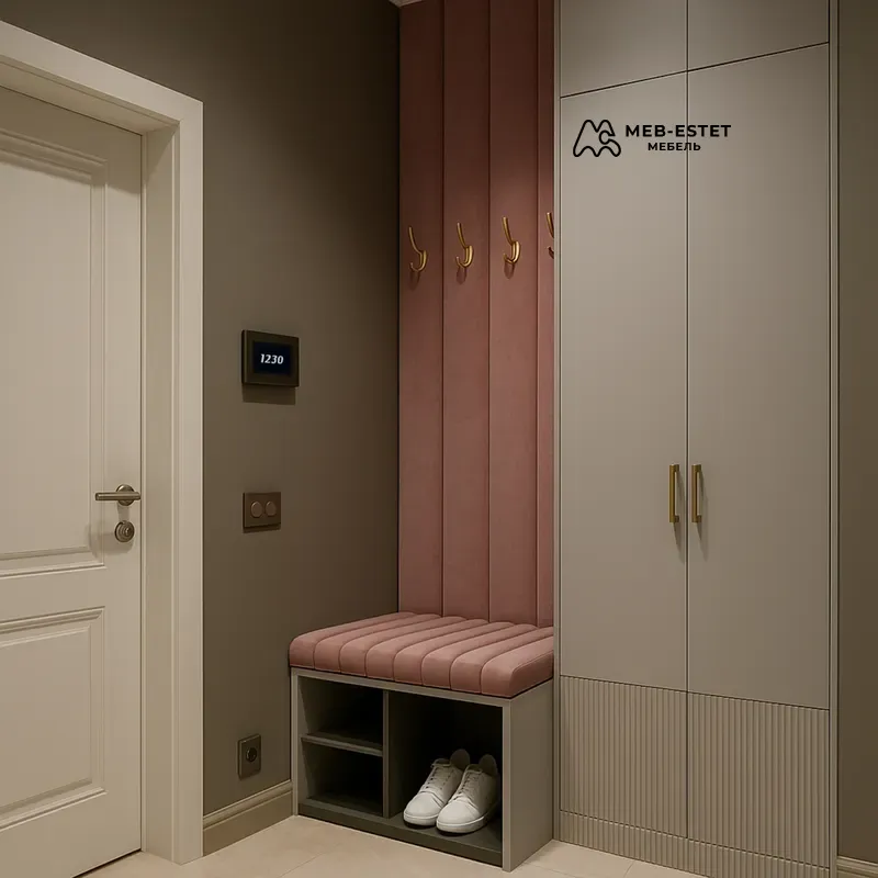 Прихожая с мягкой скамьей Прихожая с мягкой скамьей