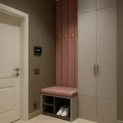 Прихожая с мягкой скамьей