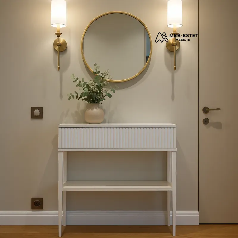 Консольная тумба Флюте Белая
