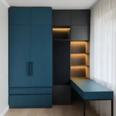 Шкаф-гардероб с рабочей зоной