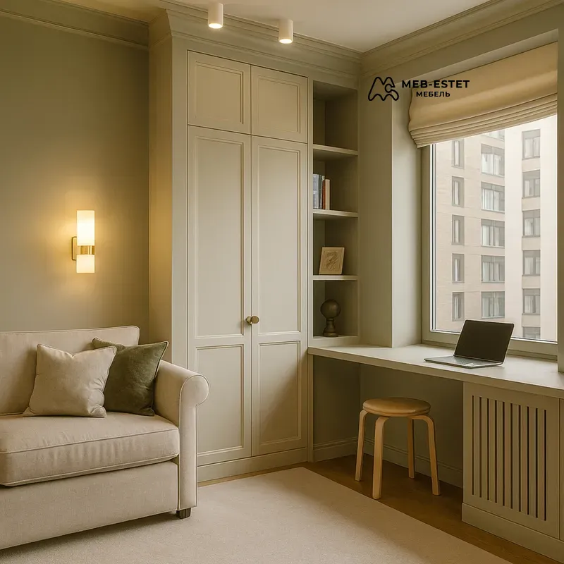 Встроенный шкаф с рабочей зоной