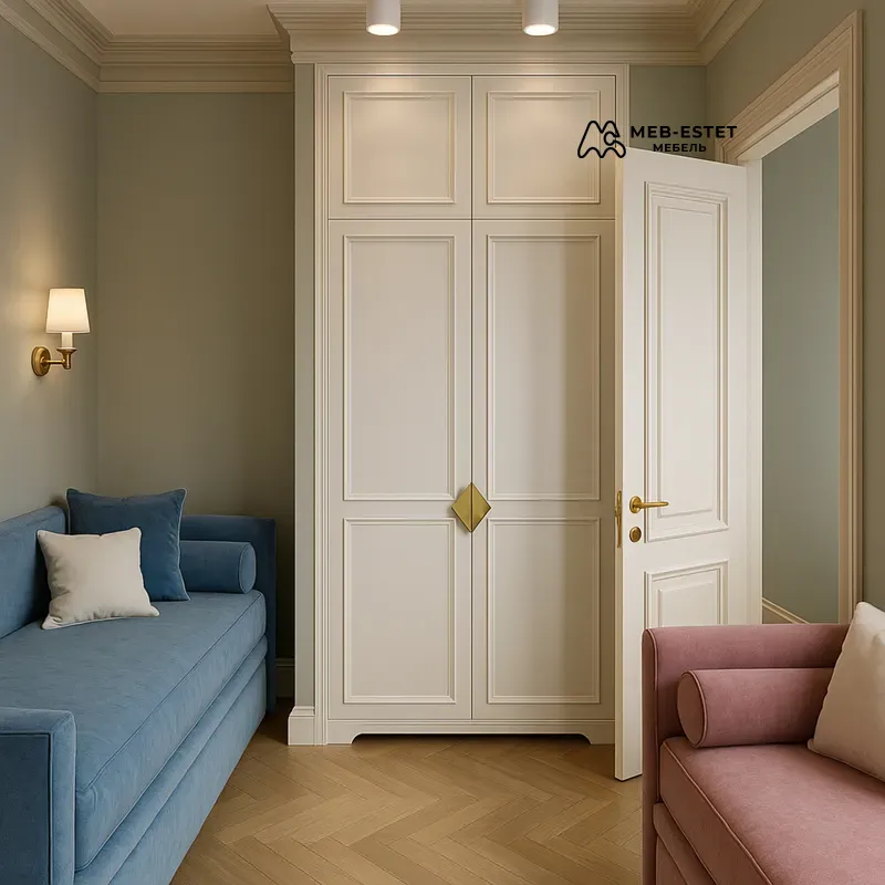 Шкаф классика кремовый