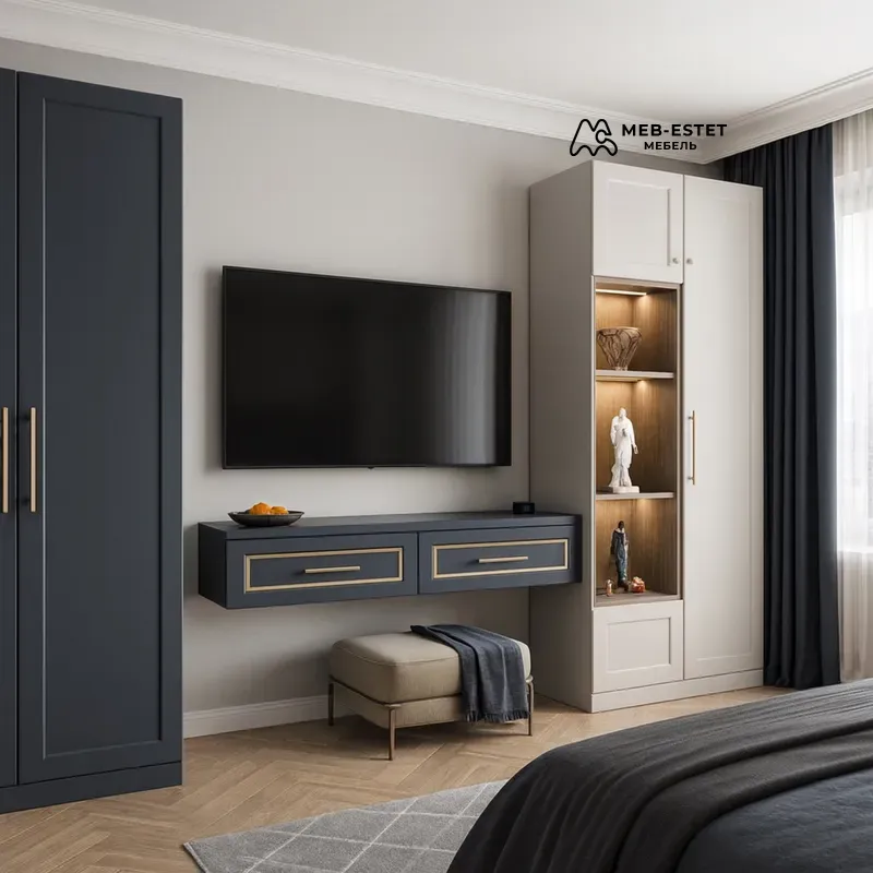 Шкаф витрина подвесная тумба