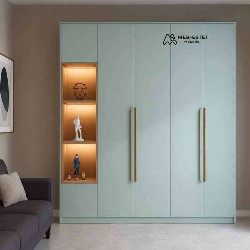 Шкаф с подсветкой и нишей