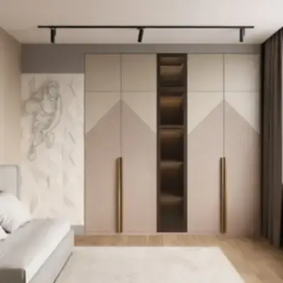 Встроенный распашной шкаф в спальню