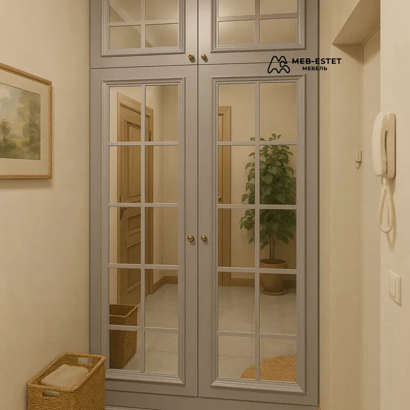 Встроенный шкаф с зеркалом прихожая