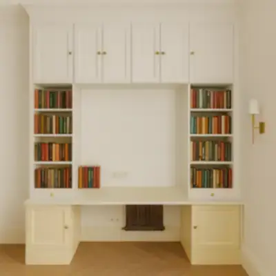 Встроенная рабочая зона с полками