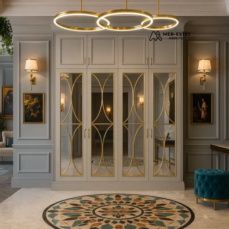 Классический зеркальный шкаф