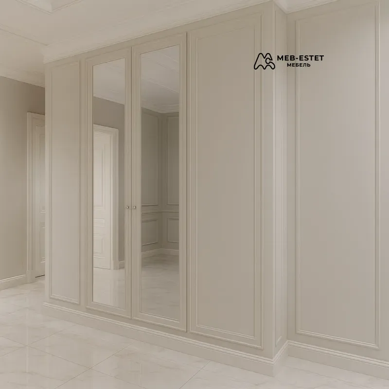 Шкаф встроенный Неоклассика крем