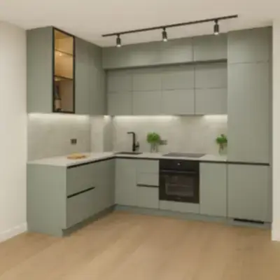 Угловая кухня в современном стиле