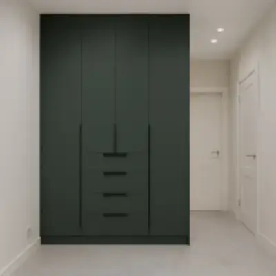 Шкаф в прихожую зелёный