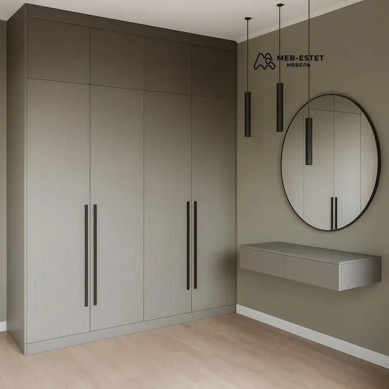 Встроенный шкаф прихожая светлый