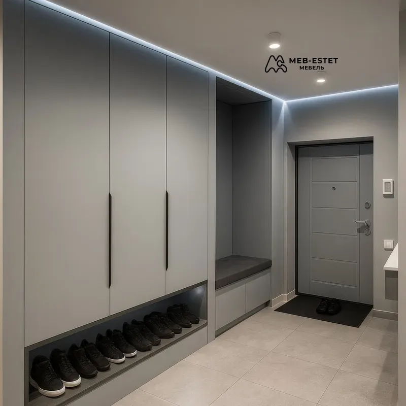 Прихожая с нишей для обуви