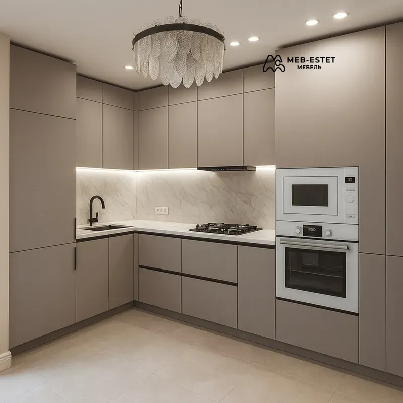 Матовая серая кухня под заказ