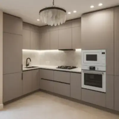 Угловая встроенная кухня