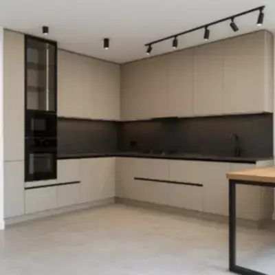 Угловая кухня в стиле минимализм