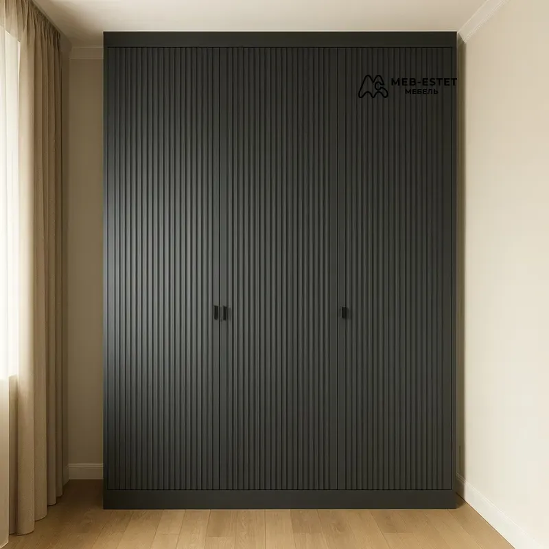 Шкаф реечный чёрный