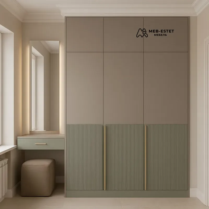 Шкаф рельефный хаки беж