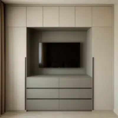 Встроенный шкаф с ТВ нишей