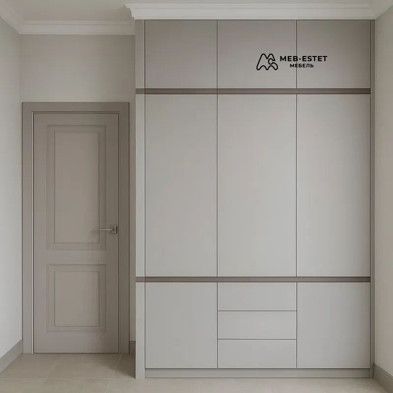 Встроенный шкаф с ящиками