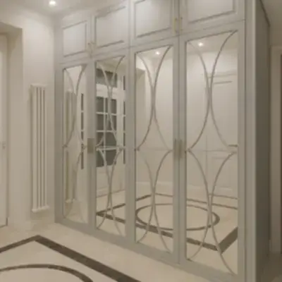 Встроенный зеркальный шкаф в прихожую