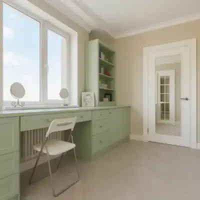 Встроенная рабочая зона в спальню