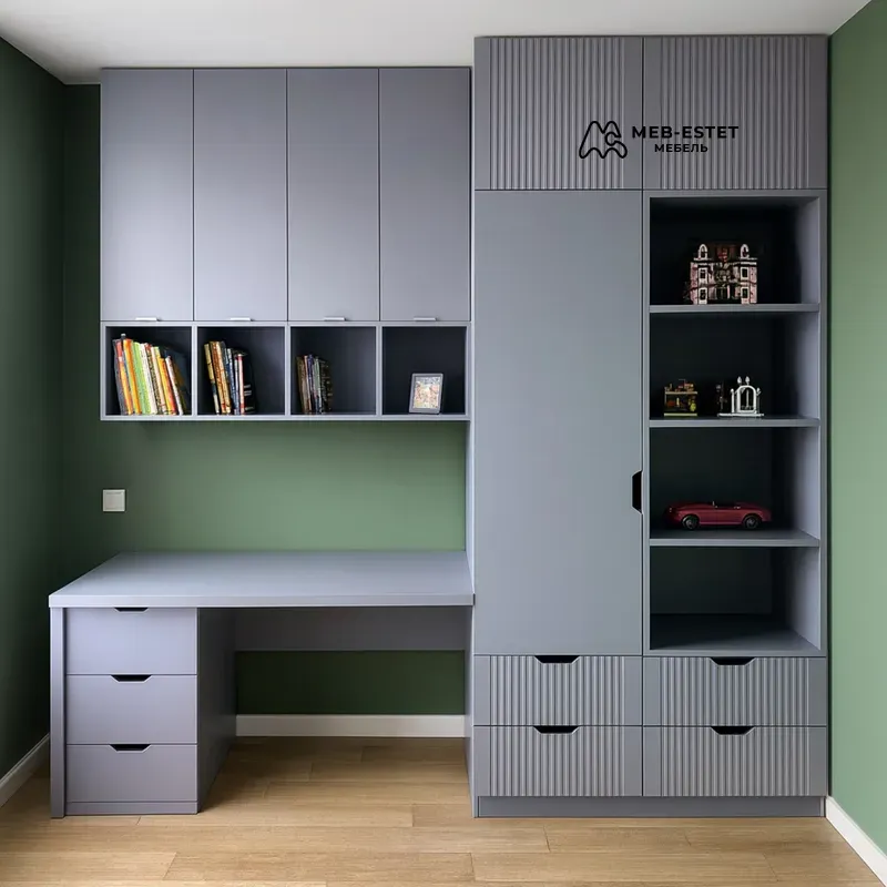 Рабочая зона со встроенным шкафом