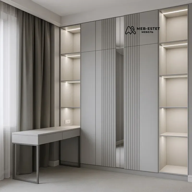 Шкаф с нишами и столиком