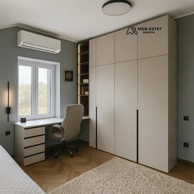 Шкаф гардеробный с рабочим столом