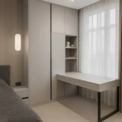 Встроенный шкаф с рабочей зоной