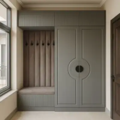 Прихожая с встроенным шкафом