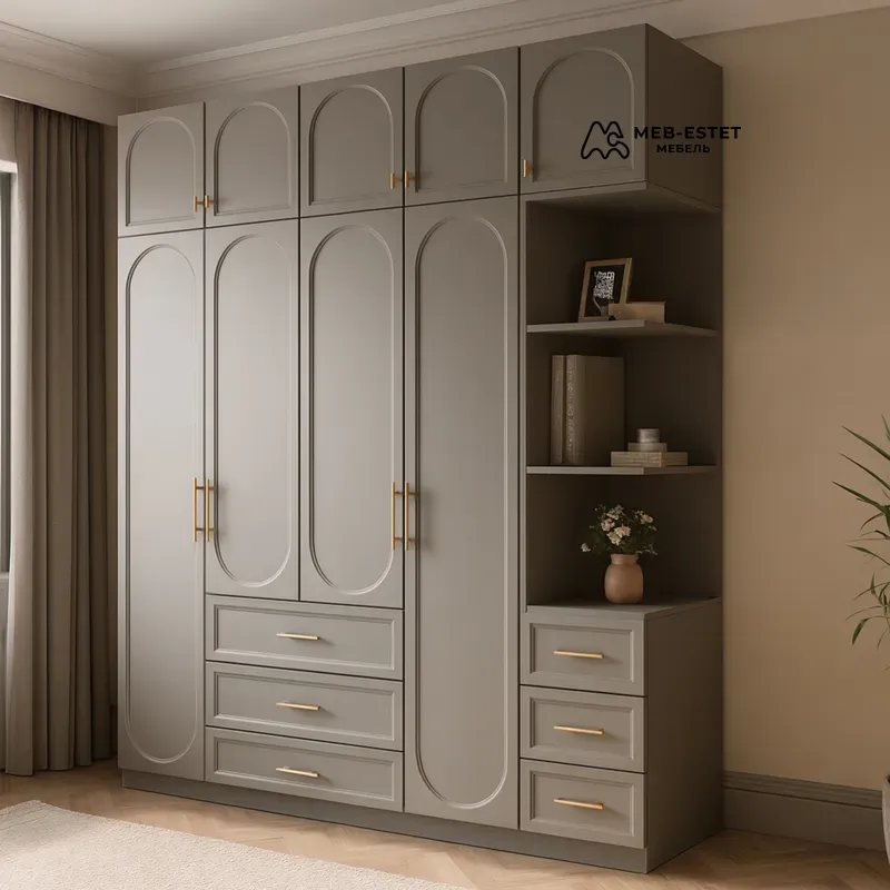 Платяной шкаф с открытой секцией