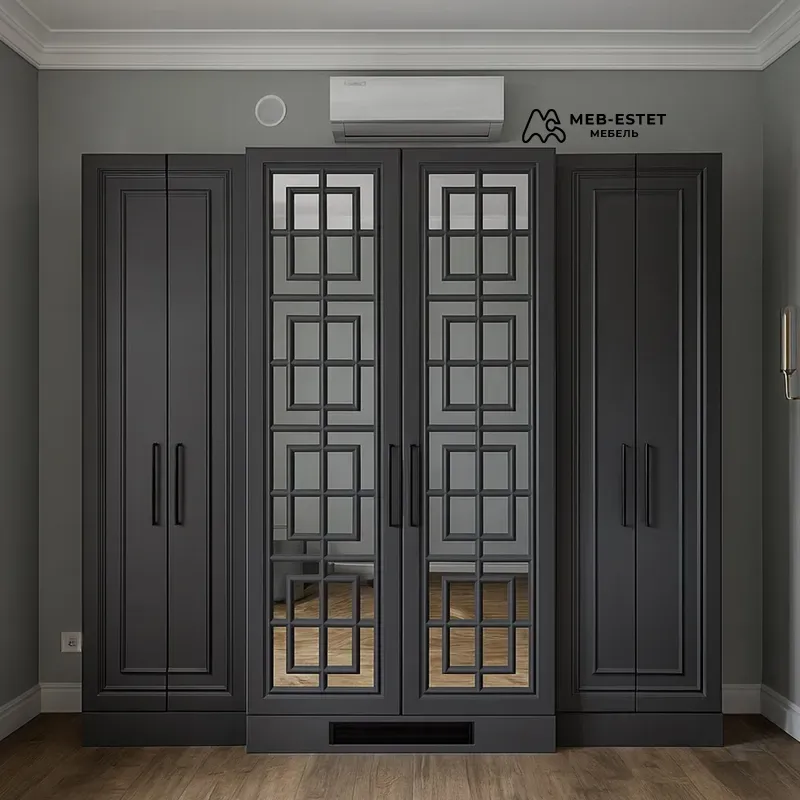 Шкаф классический зеркало графит